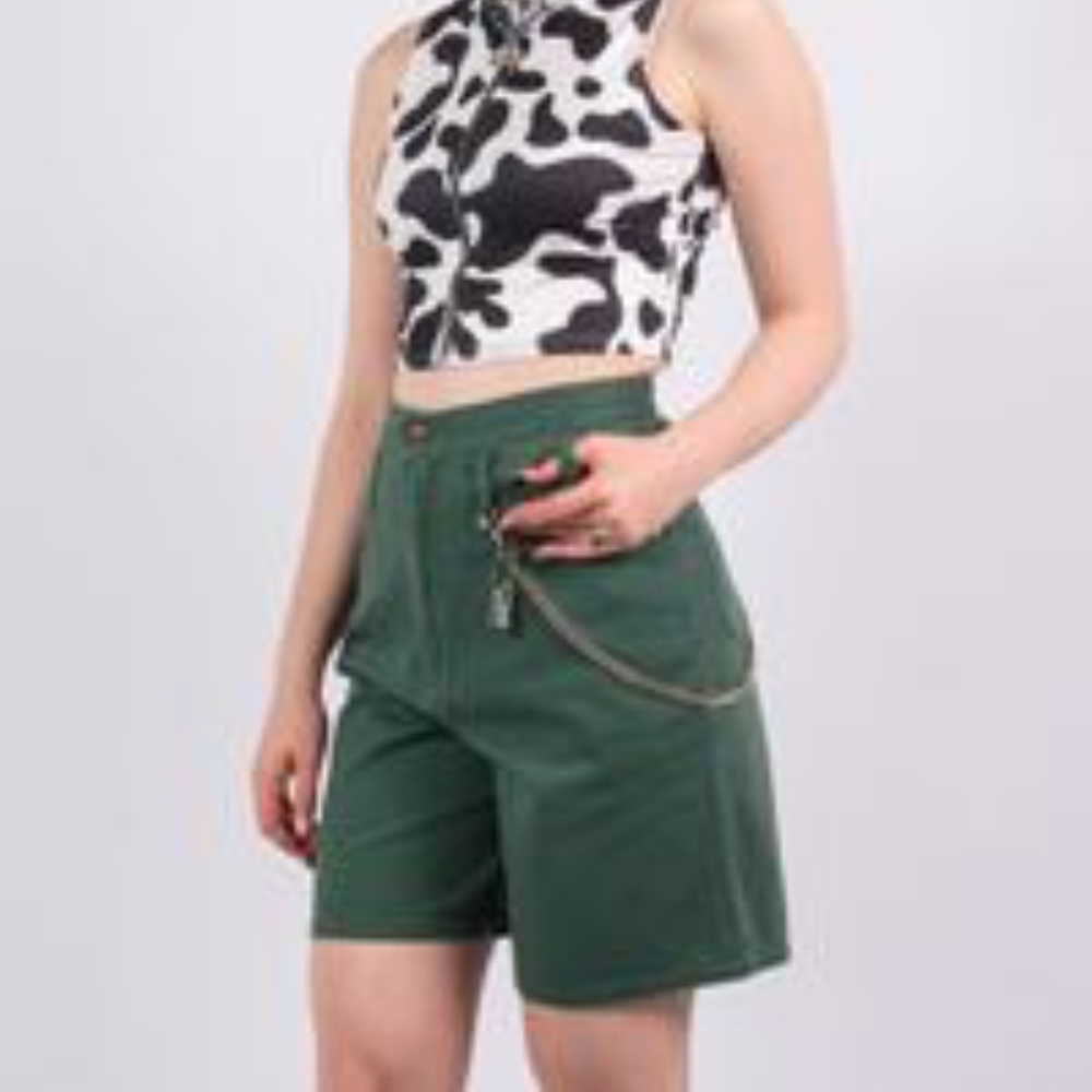 Vintage 90s High Waist Pleated Mom Shorts